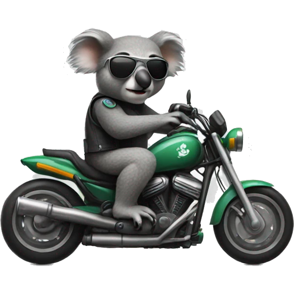 Biker koala emoji