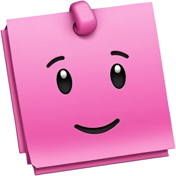 pink post-it note emoji