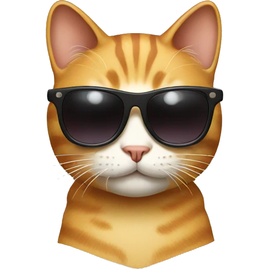 Cat with sunglasses emoji