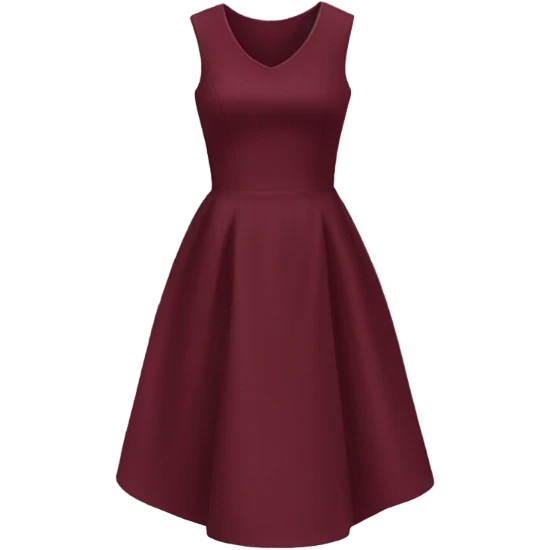 burgundy dress emoji