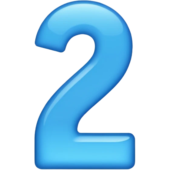 numero 2 azul emoji
