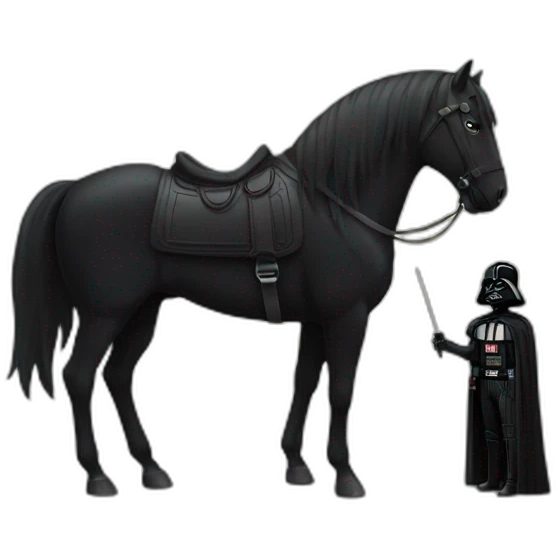 Darkvador and a horse emoji