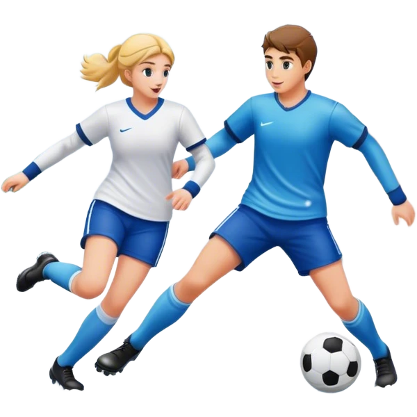 Playing soccer in the snow emoji