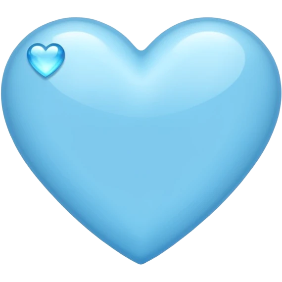 light sky blue heart with blingbling effect emoji
