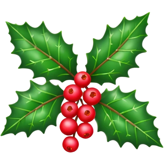 christmas holly emoji
