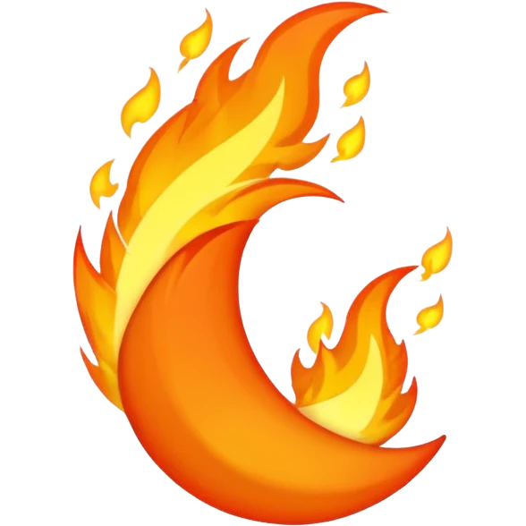 Asme fuego soplando por el viento emoji