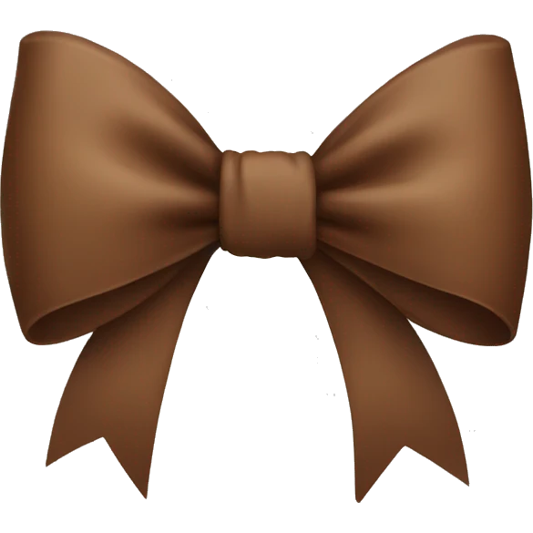 Brown bow emoji