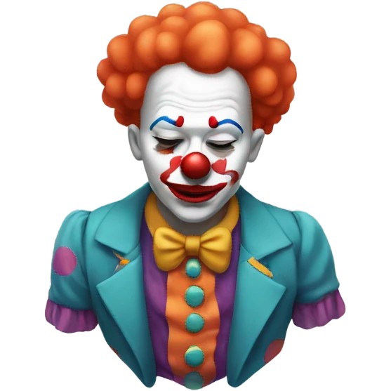 Sleepy clown emoji