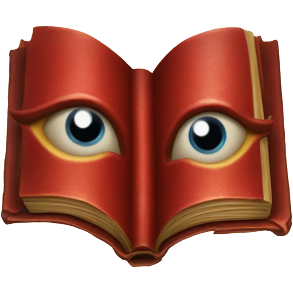 spell book that's red with eye in the middle emoji