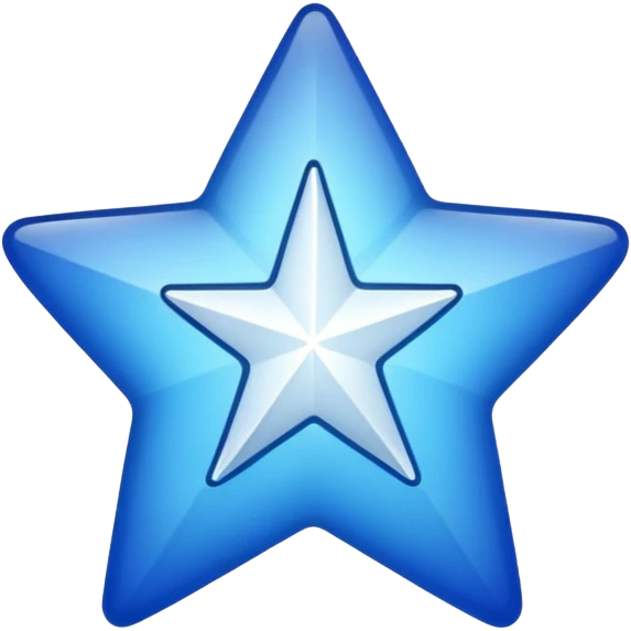 generate a instagram blue tick emoji with a white tick in between a star having 11 points and emoji
