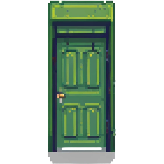 A green door emoji
