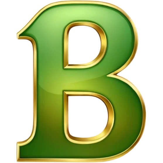 number four  in golden and green shadows emoji