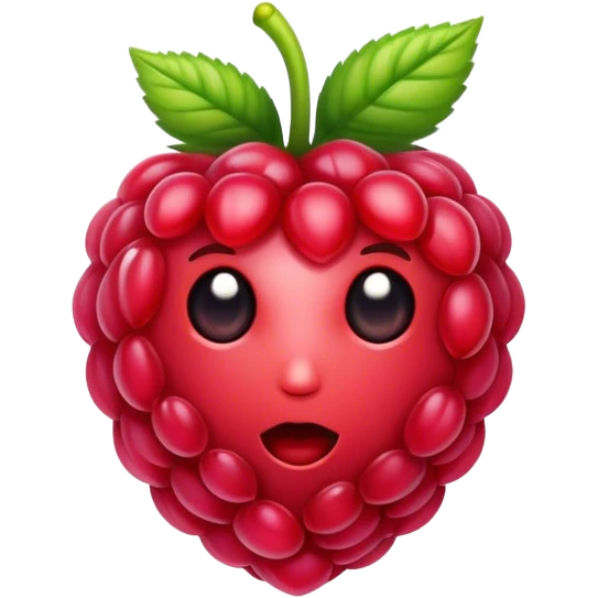 Digital Raspberry emoji