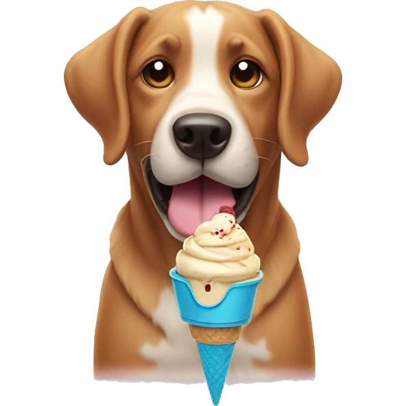 dog with ice cream  emoji