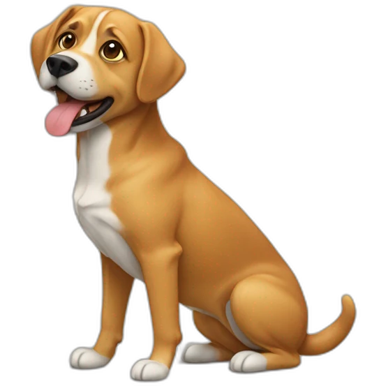 Chat sur chien emoji