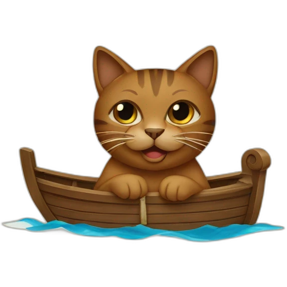 brown-cat-on-greek-boat emoji