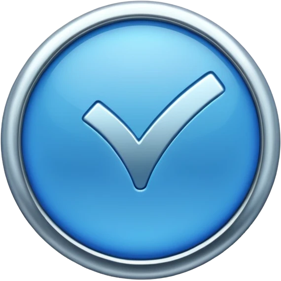 Blue check mark emoji