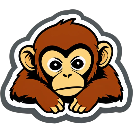 Monkey depressed emoji