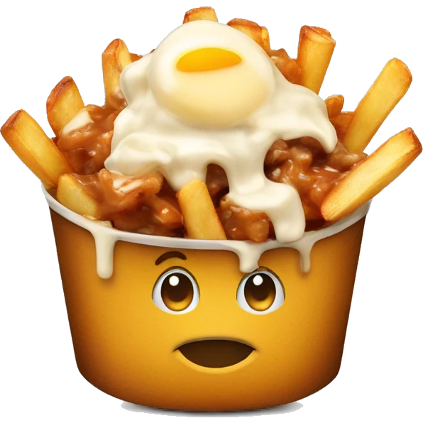 poutine qui mange une poutine emoji