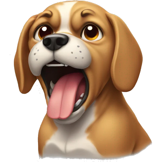 Dog showing his anger  emoji