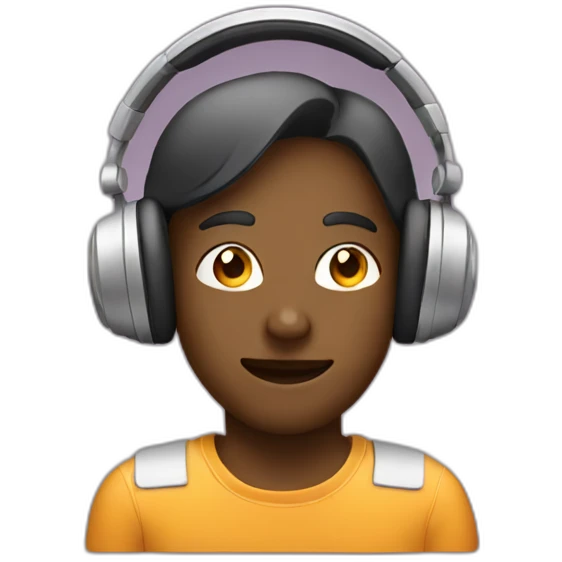 listening to music with headphones emoji