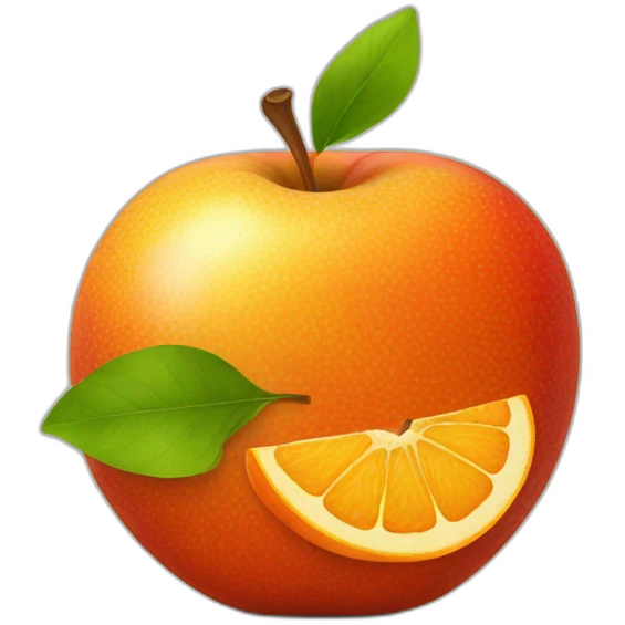 apple and orange emoji