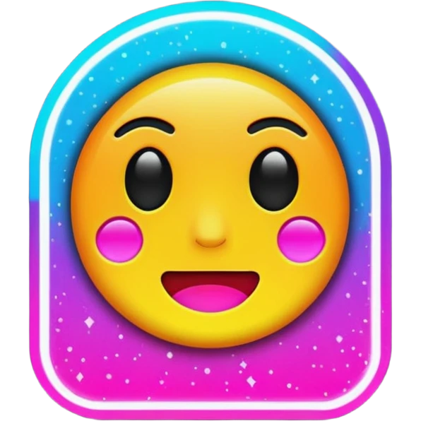 Glitter glitch error emoji