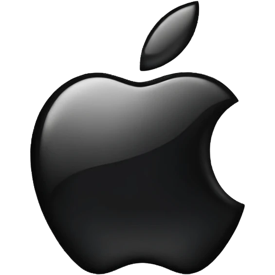 apple logo black colour emoji