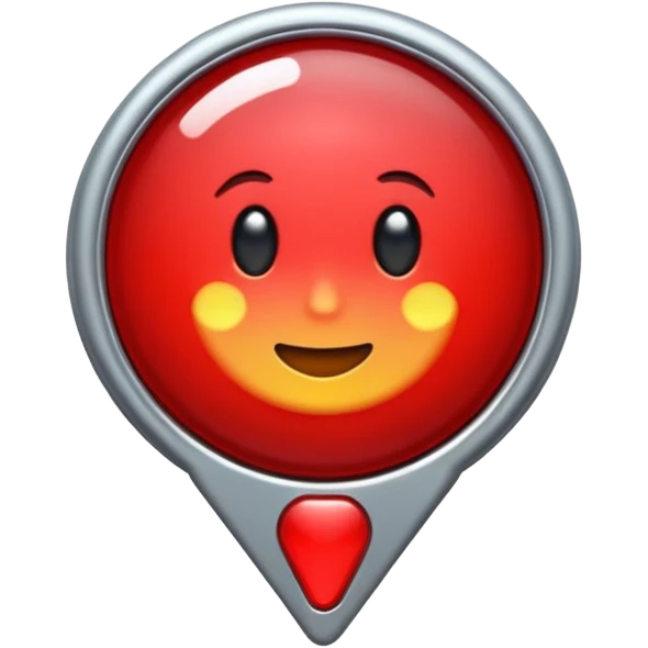 glitter red pin emoji