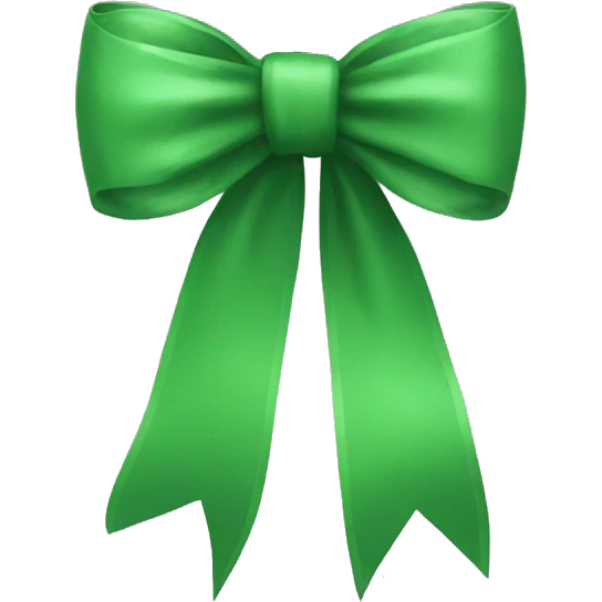 Green bow emoji