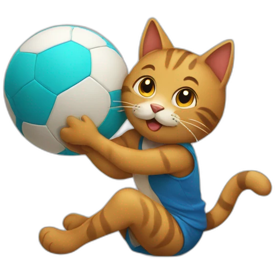 a with cat playing with a ball emoji