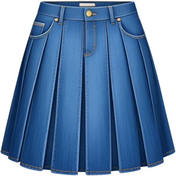 Pleated jean skirt emoji