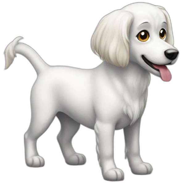 Chien sur une licorne emoji