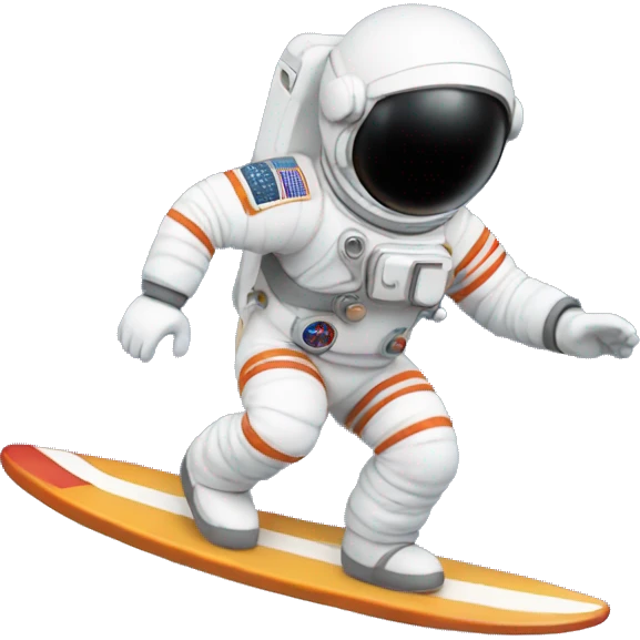 astronaut surfing emoji
