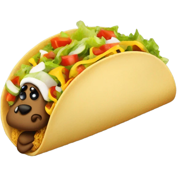 Taco with feet emoji