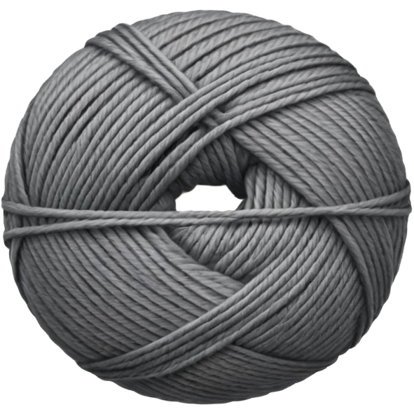 ball of knitting thread grey material emoji