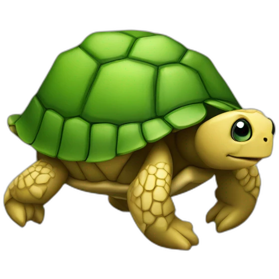 Araigner sur une tortue emoji