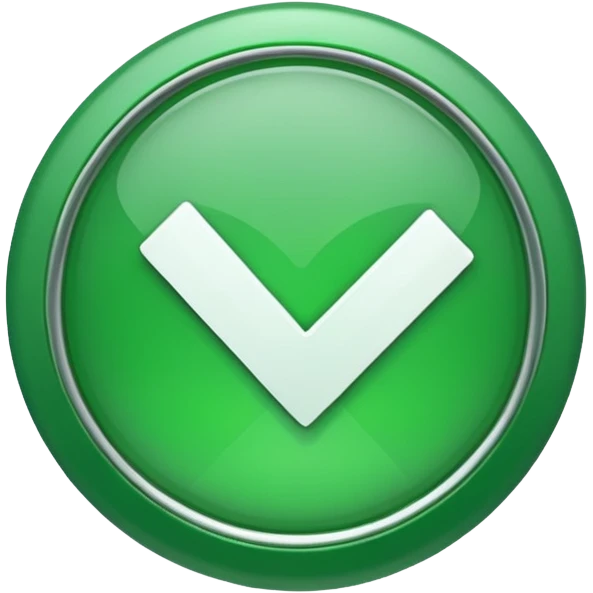 vibrant check mark surrounded by a circle emoji