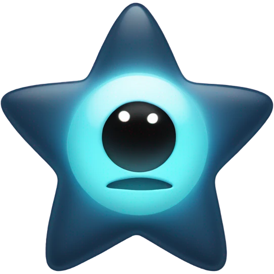 Soot sprite holding pastel blue star  emoji
