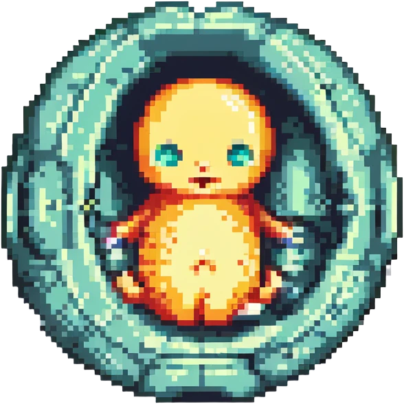 MRI embryo digital fetal small shape in otherworldly bubble emoji