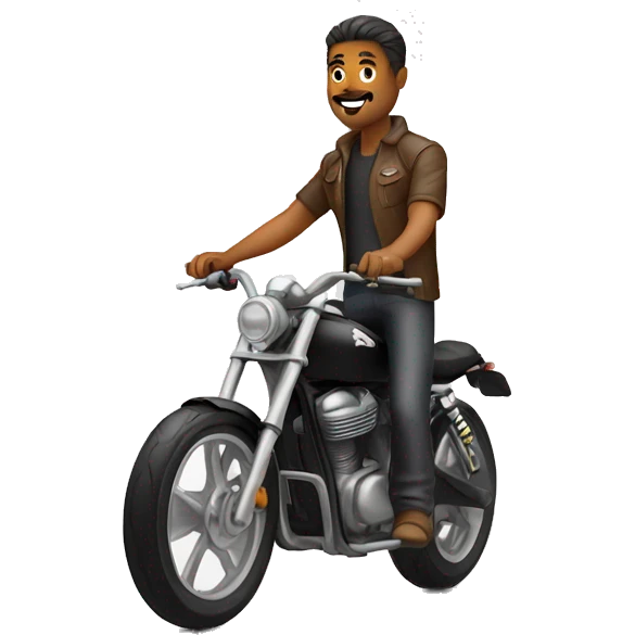 solo biker on white ground emoji