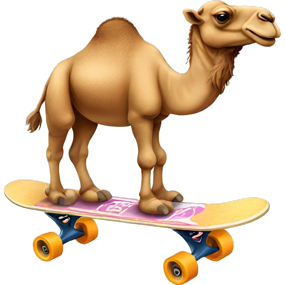 Camel skateboarding  emoji