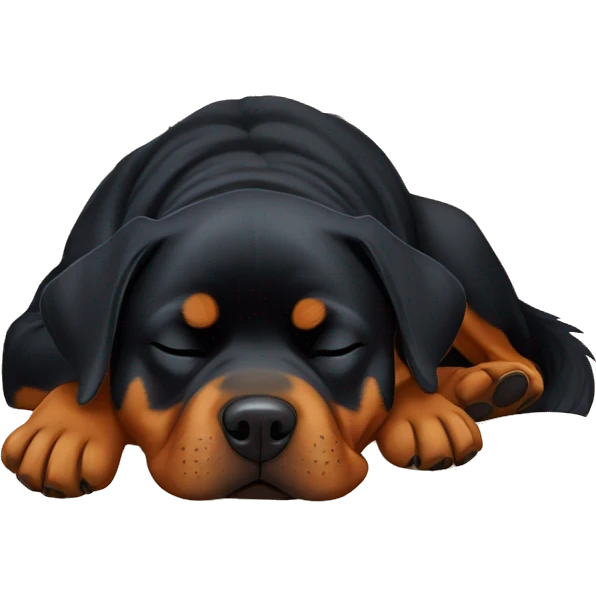 Rottweiler sleeping emoji