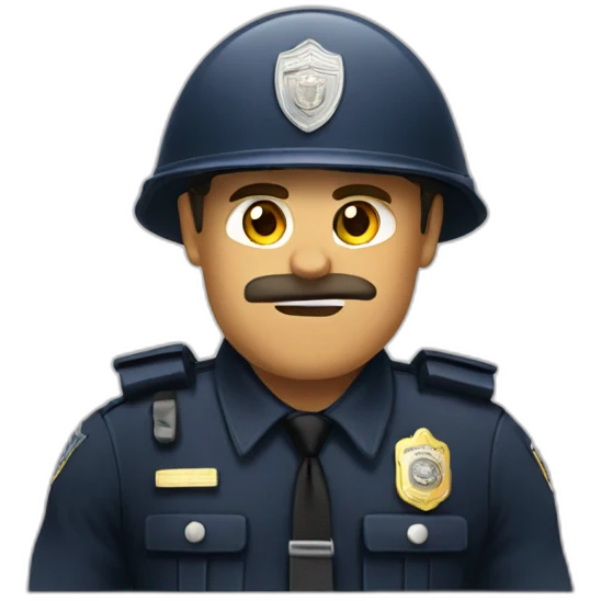 policial musculoso  emoji