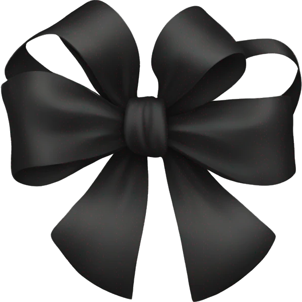 A black bow emoji