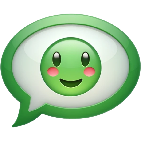white speech bubble emoji containing green check mark emoji