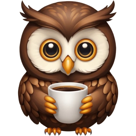 owl logo for cafe emoji