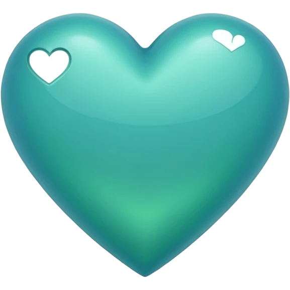Color blue-green heart  emoji