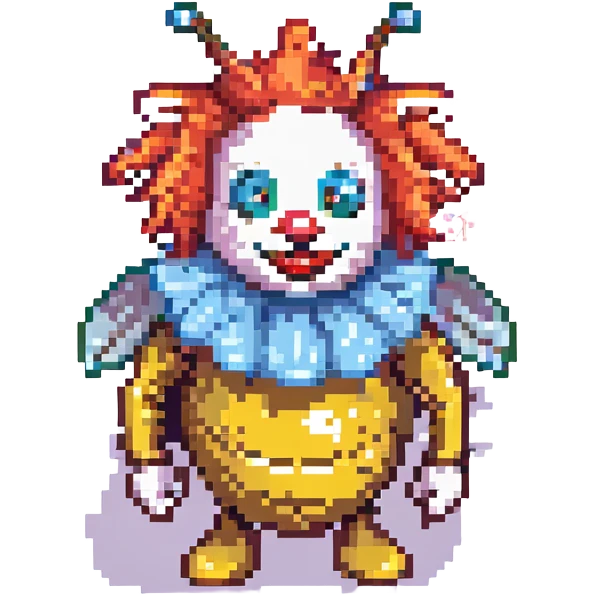 A clown bee emoji