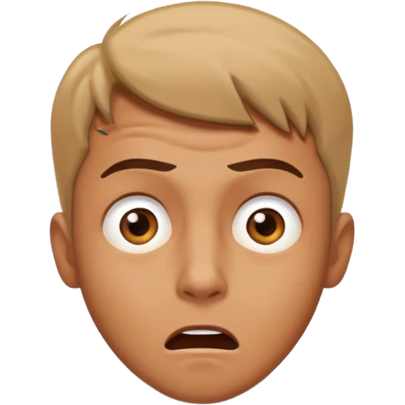 I want the the guy emoji but have him with a scared face looking up emoji